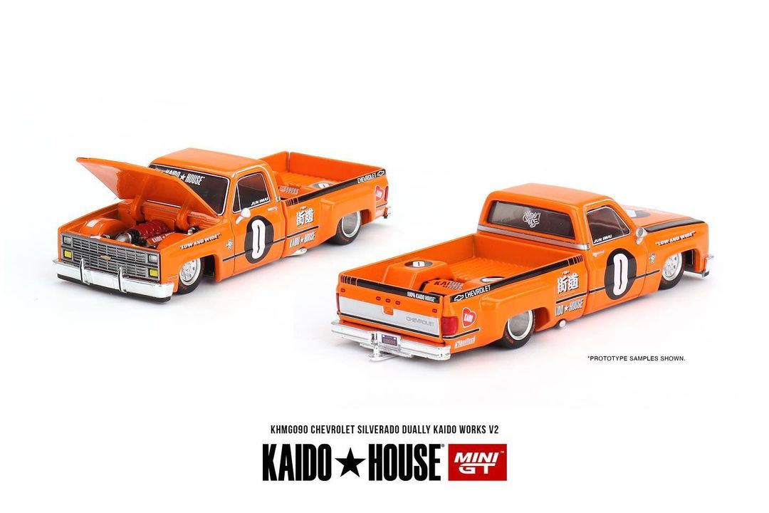 Chevy Silverado Dually Kaido Works V2 Orange Kaido Big J's Garage