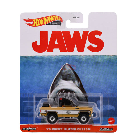 Hot Wheels Premium 2023 HW Retro Entertainment "Jaws" '75 Chevy Blazer Custom Big J's Garage