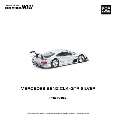 MERCEDES-BENZ AMG CLK GTR - SILVER Pop Race - Big J's Garage