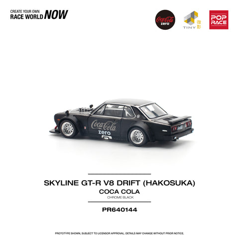 Nissan Skyline GT-R V8 Drift Hakosuka Coca Cola Black Chrome Pop Race - Big J's Garage