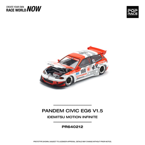 Honda Civic EG6 Pandem V1.5 Idemitsu Motion Infinite Pop Race - Big J's Garage