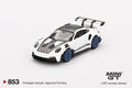 Porsche 911 (992) GT3 RS Weissach Package – White with Indigo Blue Mini GT - Big J's Garage