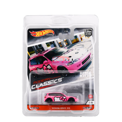 2020 Hot Wheels Modern Classics Hello Kitty Pink Honda Civic EG - Big J's Garage