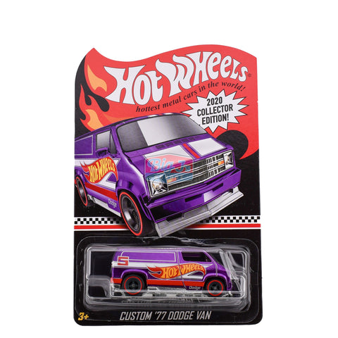 2020 Hot Wheels RLC Collector Edition Custom '77 Dodge Van Purple Kroger Special - Big J's Garage