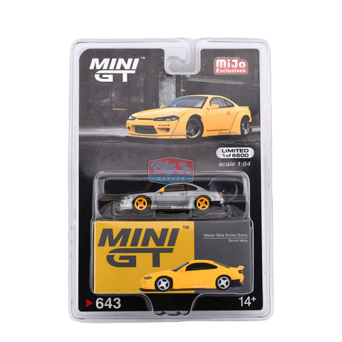 (Chase) Nissan Silvia (S15) Rocket Bunny Bronze Yellow Mini GT Mijo Exclusives Big J's Garage