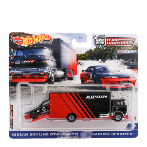 Hot Wheels Team Transport Nissan Skyline GT-R & Sakura Sprinter Big J's Garage