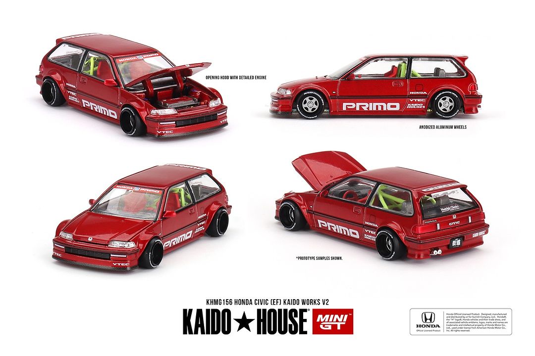 Honda Civic EF M Red Kaido Works V2 Kaido House Mini GT Big