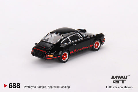 Porsche 911 Carrera RS 2.7 Black with Red Livery Mini GT Mijo Exclusives - Big J's Garage