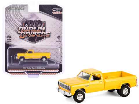 1982 Dodge Ram D350 Dually - Construction Yellow Dually Drivers Series 15 Greenlight Collectibles - Big J's Garage