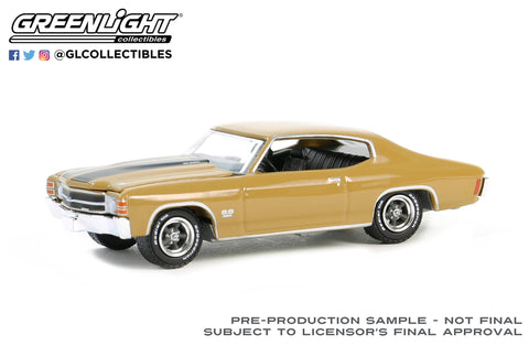 1971 Chevrolet Chevelle SS 454 Placer Gold White Muscle Series 28 Greenlight Collectibles - Big J's Garage