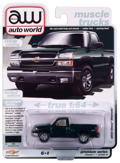 2003 Chevy Silverado Dark Green Truck Auto World - Big J's Garage