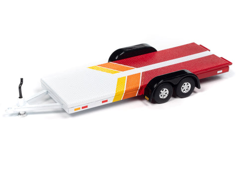 1980 Toyota Land Cruiser w/Open Car Trailer Hulls & Haulers Johnny Lightning - Big J's Garage