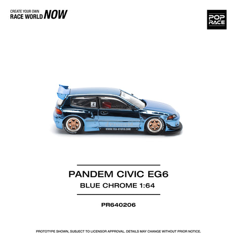 PANDEM CIVIC EG6 - BLUE CHROME Pop Race - Big J's Garage