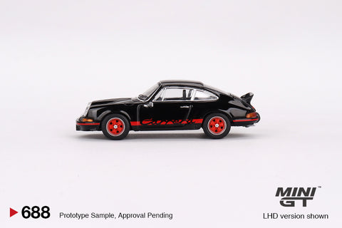 Porsche 911 Carrera RS 2.7 Black with Red Livery Mini GT Mijo Exclusives - Big J's Garage