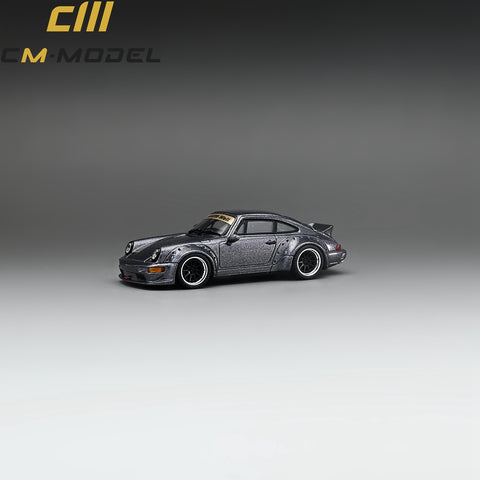 Porsche 964 Widebody Metallic Gray Limited Edition 1:64 CM Model - Big J's Garage