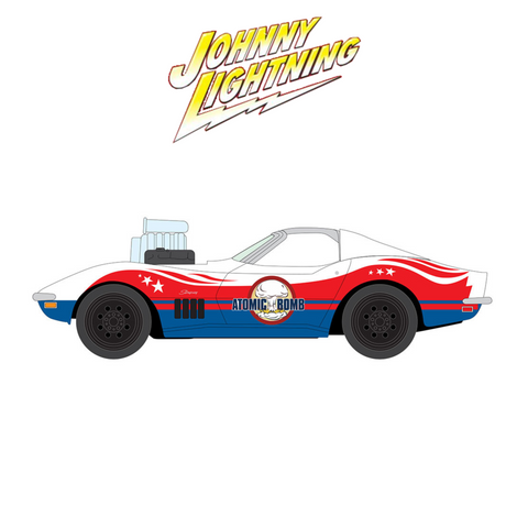 1969 Chevy Corvette Stuntman Mike's Ride Along Racing Atomic Bomb Johnny Lightning - Big J's Garage