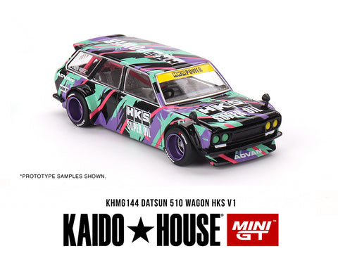 Nissan Datsun 510 Wagon HKS V1 Oil Splash Pattern Kaido House x Mini GT - Big J's Garage