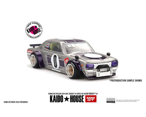 Nissan Skyline GT-R KPGC10 'Hakosuka' Kaido Works V1 Silver Kaido House x Mini GT - Big J's Garage