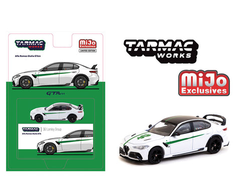 (Pre-Order) Alfa Romeo Giulia GTAm White Green Global64 Tarmac Works Mijo Exclusive
