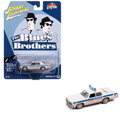 1975 Dodge Monaco Chicago Police White (Dirty Version) Johnny Lightning - Big J's Garage