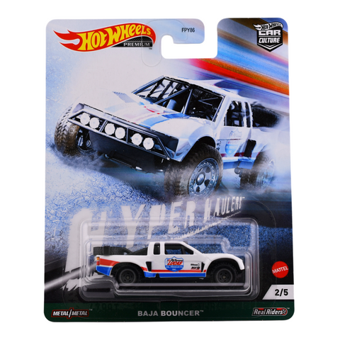 Baja Bouncer Truck Hot Wheels Premium In Sterling Protector - Big J's Garage