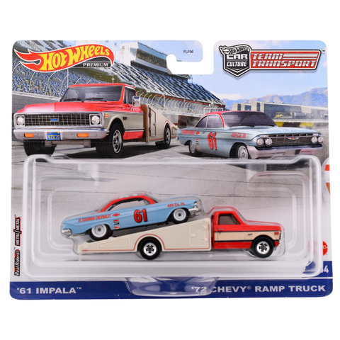 '61 Impala & '72 Chevy Ramp Truck Hot Wheels Team Transport - Big J's Garage