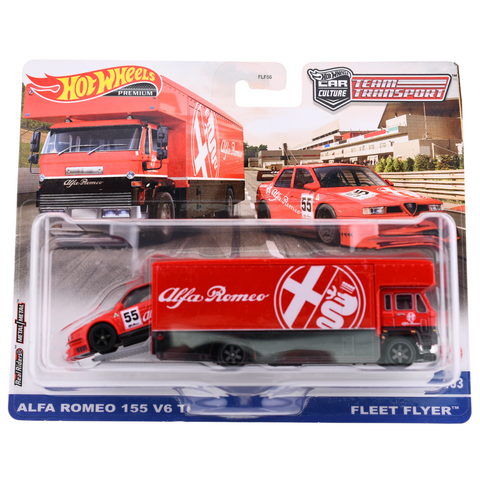 Alfa Romeo 155 V6 Ti Fleet Flyer Hot Wheels Team Transport - Big J's Garage