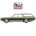 1970 Chevy Kingswood Estate Green Mist Poly W/Woodgrain Side Panels Auto World - Big J's Garage