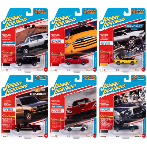 Johnny Lightning Classic Gold 6 Car Assortment 2022 Release 2 Mix B - Big J's Garage