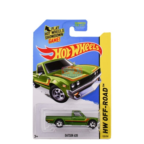 Hot Wheels 2014 Datsun 620 Pickup Truck Green - Big J's Garage