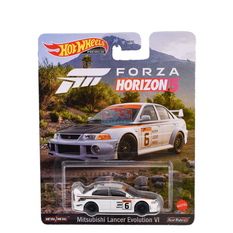 Hot Wheels 2022 Premium Forza Horizon 5 Mitsubishi Lancer Evolution VI White - Big J's Garage