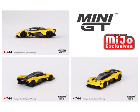 (Pre-Order) Aston Martin Valkyrie Sunburst Yellow Mini GT Mijo Exclusives - Big J's Garage