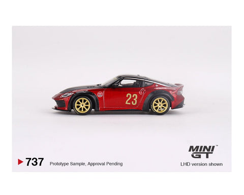 (Pre-Order) Nissan Z LB Nation Works M Red China CLDC Exclusives Bundle Magazine & Car Set Mini GT - Big J's Garage