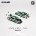 (Pre-Order) Skyline C210 Kaido Racer - Bosozoku Style Silver/Green Pop Race - Big J's Garage