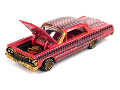 1964 Chevy Impala Lowrider Metallic Magenta Racing Champions - Big J's Garage