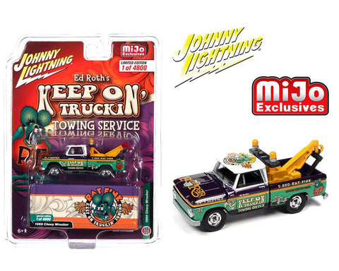 1966 Chevrolet Wrecker Ed Roth's Rat Fink Towing Service Johnny Lightning Mijo Exclusive - Big J's Garage