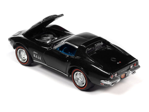 1969 Chevrolet Corvette MCACN Gloss Black Johnny Lightning - Big J's Garage