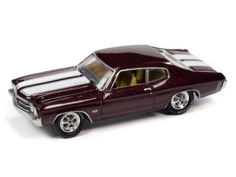 1970 Chevrolet SS 454 Black Cherry Johnny Lightning - Big J's Garage