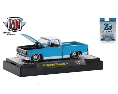 1973 Chevrolet Cheyenne 10 Blue Riverside Show Diecastz M2 Machines (D) - Big J's Garage