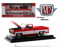 1973 Chevrolet Cheyenne 10 Squarebody Truck Red with Bright White 1:24 M2 Machines - Big J's Garage