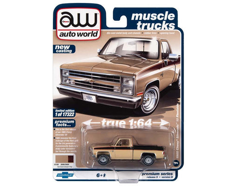 1985 Chevy Silverado Fleetside Tan/Dark Brown Poly Auto World Auto World - Big J's Garage