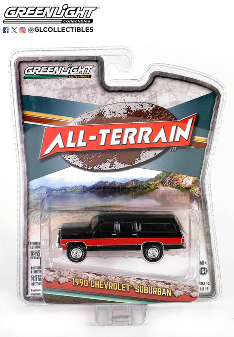 1990 Chevrolet Suburban – Two-Tone Red and Black All-Terrain Series Greenlight Collectibles - Big J's Garage