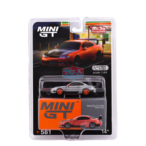 (Chase) Nissan Silvia S15 D-MAX Metallic Orange Mini GT Mijo Exclusive - Big J's Garage