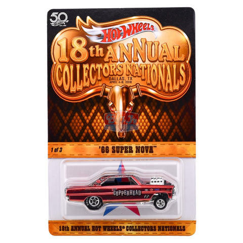 Hot Wheels 2018 18th Dallas Nationals Convention '66 Super Nova Copperhead (01,493/05,000) - Big J's Garage