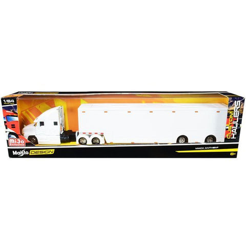 Mack Anthem Enclosed Transporter White Maisto Mijo Exclusive - Big J's Garage