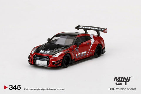 Nissan R35 GT LBWK Red Mini GT Mijo Exclusive - Big J's Garage