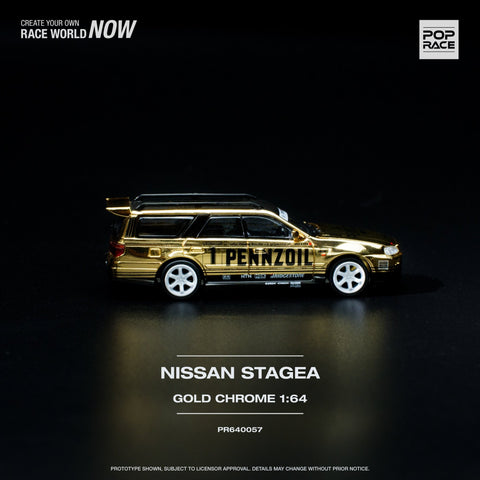 Nissan Stagea Pennzoil Gold Chrome Pop Race - Big J's Garage