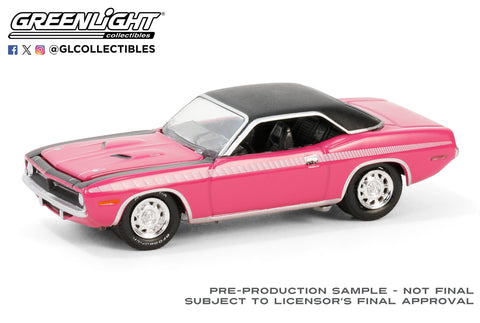 (Pre-Order) 1970 Plymouth Cuda – Moulin Rouge Barrett-Jackson Series 14 Greenlight Collectibles - Big J's Garage