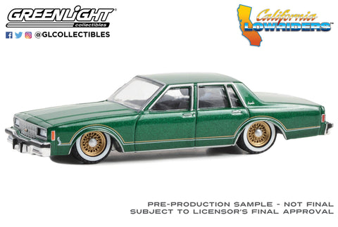 (Pre-Order) 1985 Chevrolet Impala – Bright Green Metallic California Lowriders Series 4 Greenlight Collectibles - Big J's Garage