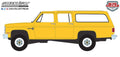 (Pre-Order) 1987 Chevrolet Suburban K20 Custom Deluxe Construction Yellow Blue Collar Collection Series 13 Greenlight Collectibles - Big J's Garage